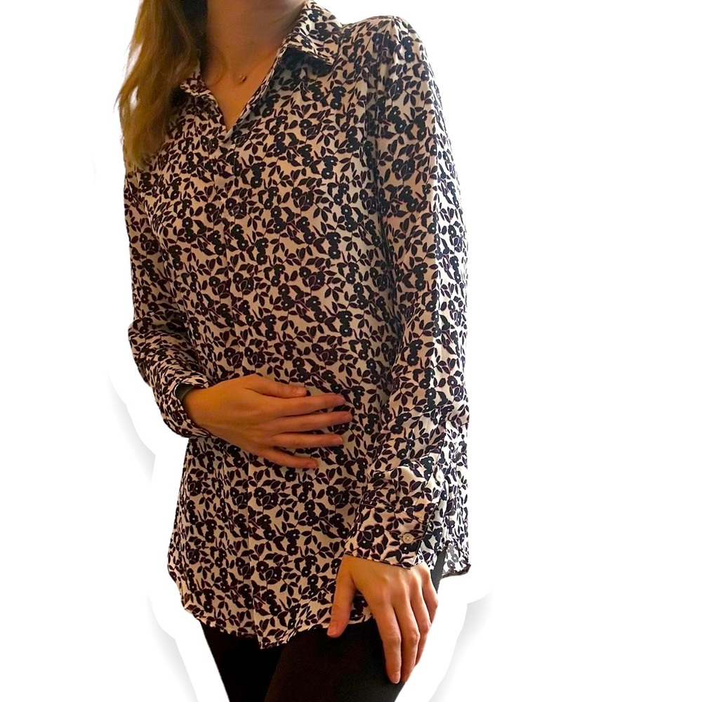 Banana Republic floral casual or office top/blouse